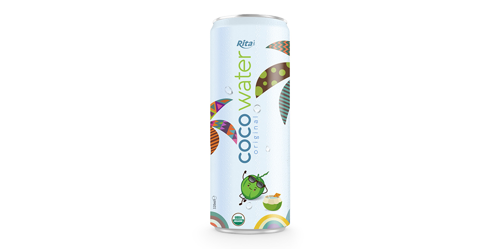 Supplier Coconut Water With Original Flavor 320ml Can Rita Brand